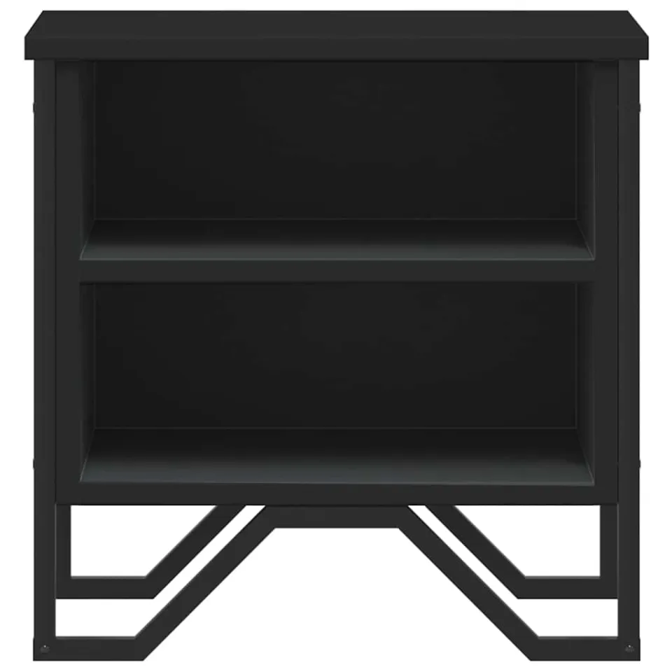 vidaXL Nachtkastjes 2 st 40x30x40 cm bewerkt hout zwart, foto 4