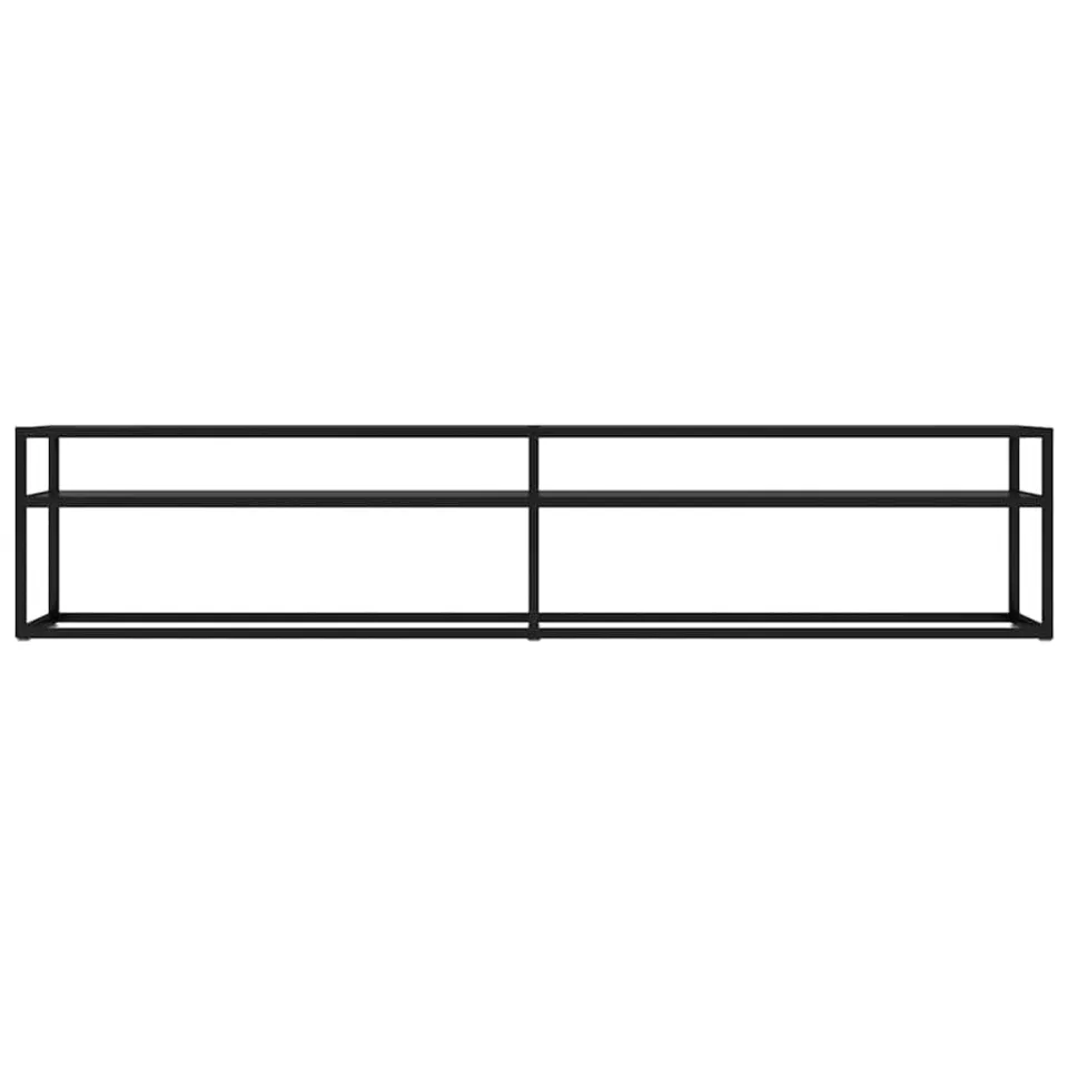 vidaXL Tv-meubel 200x40x40,5 cm gehard glas zwart