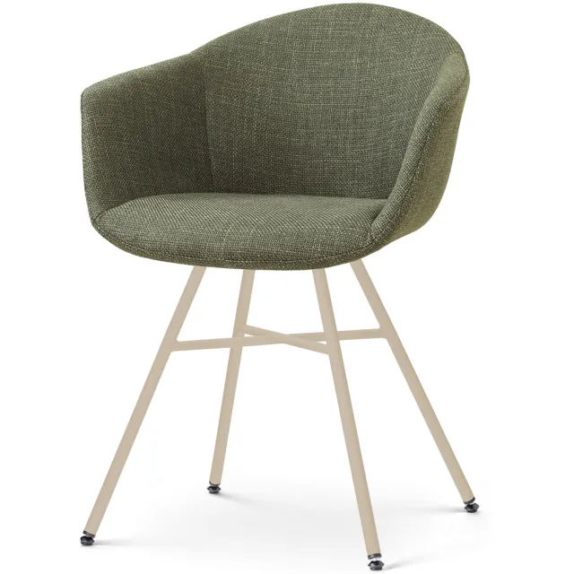 Nolon Noa-Otis eetkamerstoel forestgroen - beige onderstel