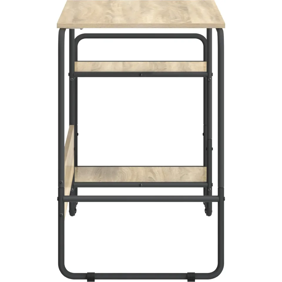 vidaXL Bureau met opbergruimte Sonoma Eiken 131.5 x 50 x 75.5 cm, foto 4