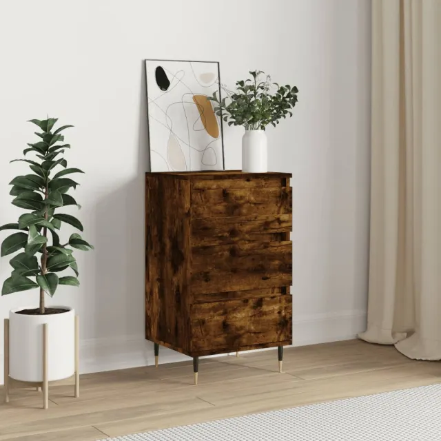 vidaXL Dressoir 40x35x70 cm bewerkt hout gerookt eikenkleurig, foto 2
