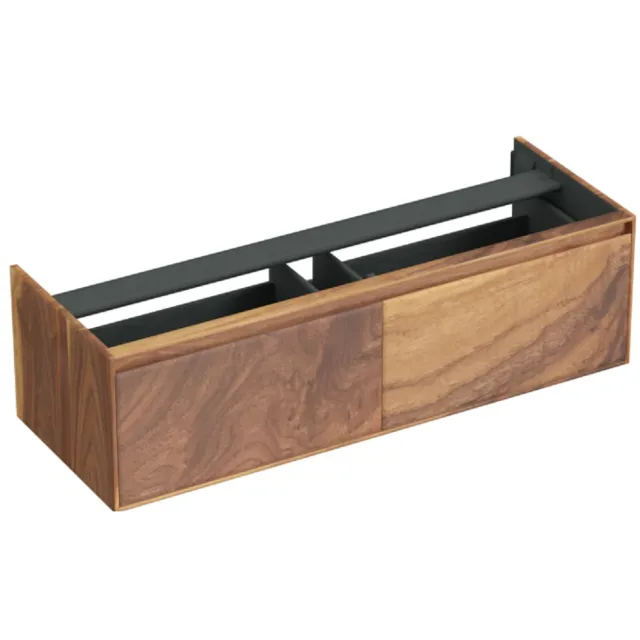 Forzalaqua Onderkast Forzalaqua Reno 140x51x40 Cm 2 Lades Softclose Noten Pure Walnut Bruin