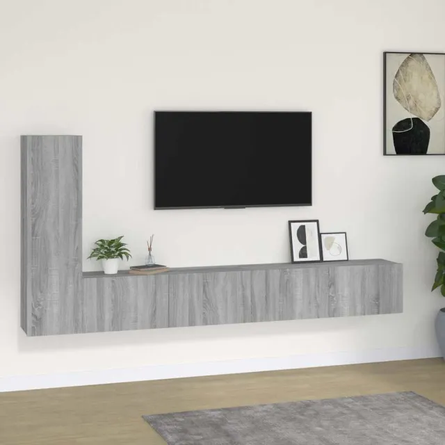 vidaXL 3-delige Tv-meubelset bewerkt hout grijs sonoma eikenkleurig, foto 2