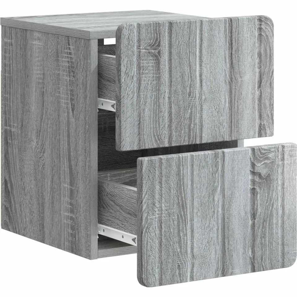 vidaXL Wandbeugel Bedkast Grijs sonoma 33 x 34,5 x 43 cm Bewerkt hout, foto 3