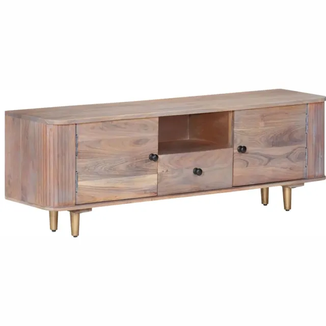 vidaXL Tv-meubel 118x30x40 cm massief acaciahout Bruin