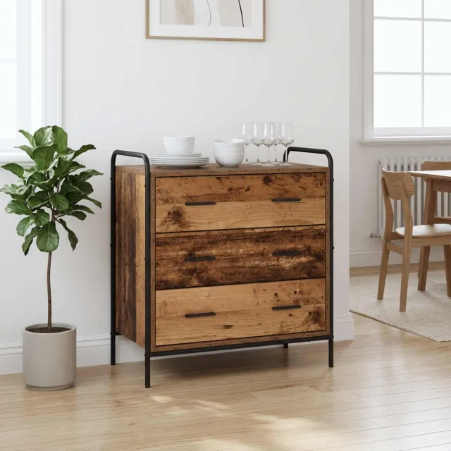 vidaXL Ladenkast Oud hout 70 x 39,5 x 71 cm Bewerkt hout Bruin