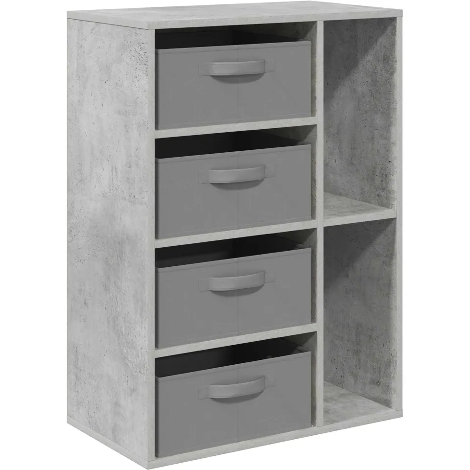 vidaXL Dressoir Betongrijs 60 x 33,5 x 84 cm