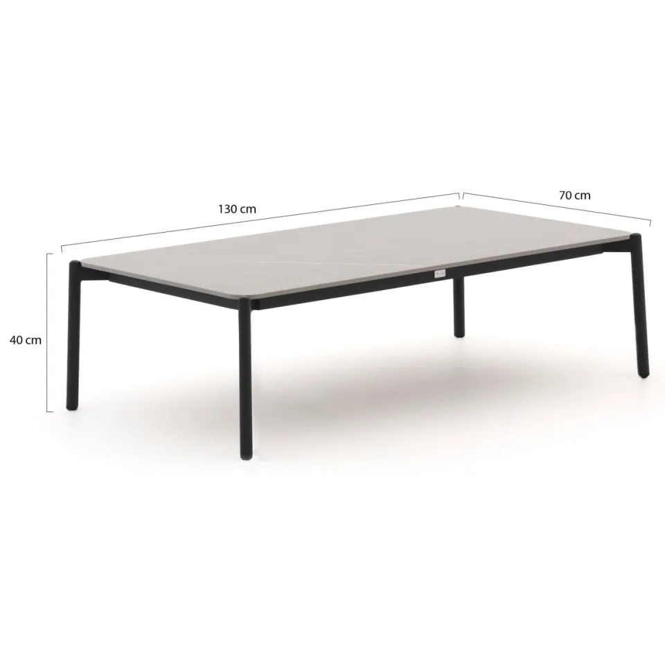 Bellagio tuinmeubelen Bellagio Cupello lounge tuintafel 130x70x40cm grijs, foto 2