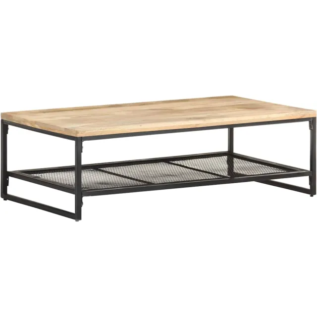 vidaXL Salontafel 110x60x35 cm massief mangohout Bruin