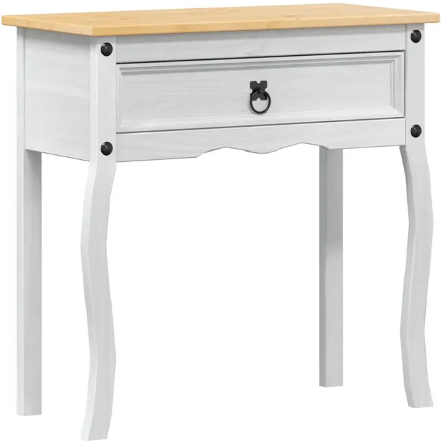vidaXL Console - tafel - Wit - 73 - x - 35 - x - 73 - cm - Massief - grenenhout