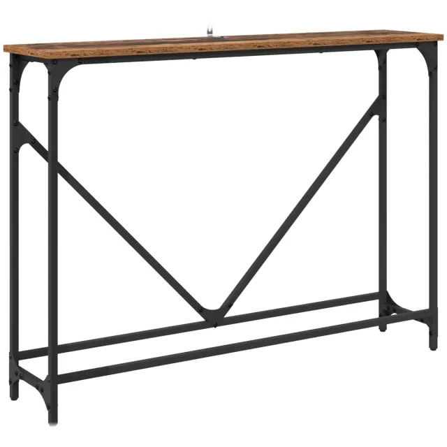 vidaXL Wandtafel - Oud - Hout - 102 - x - 23 - x - 75 - cm - Bewerkt - hout Oud hout