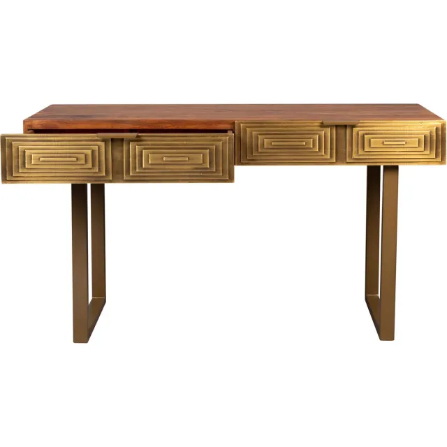 Dutchbone Volan Consoletafel/ Wandtafel Goud