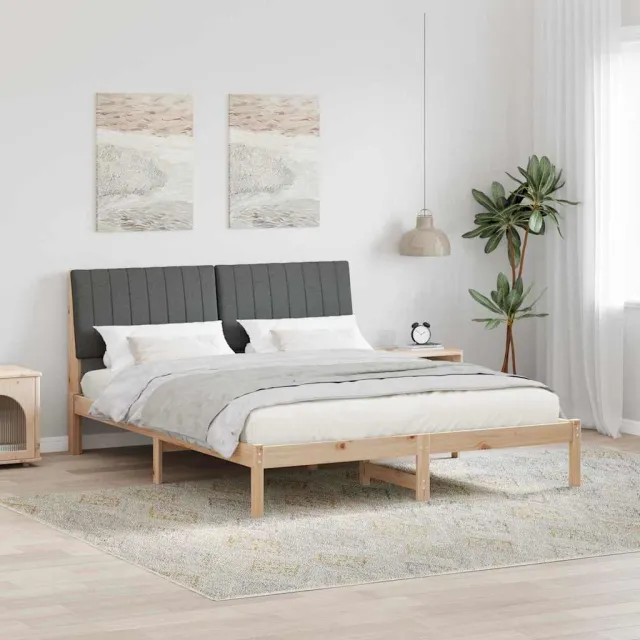 vidaXL Bedframe met hoofdeinde Bruin 150 x 200 cm Massief grenenhout