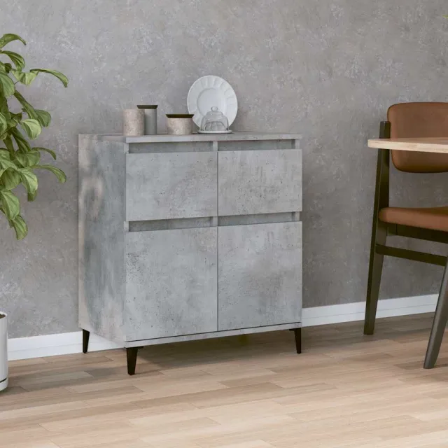 vidaXL Dressoir 60x35x70 cm bewerkt hout betongrijs grijs, foto 2