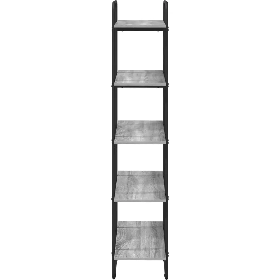 vidaXL Boekenrek 5-laags 60 x 35 x 175,5 cm PB Grijs Sonoma, foto 3