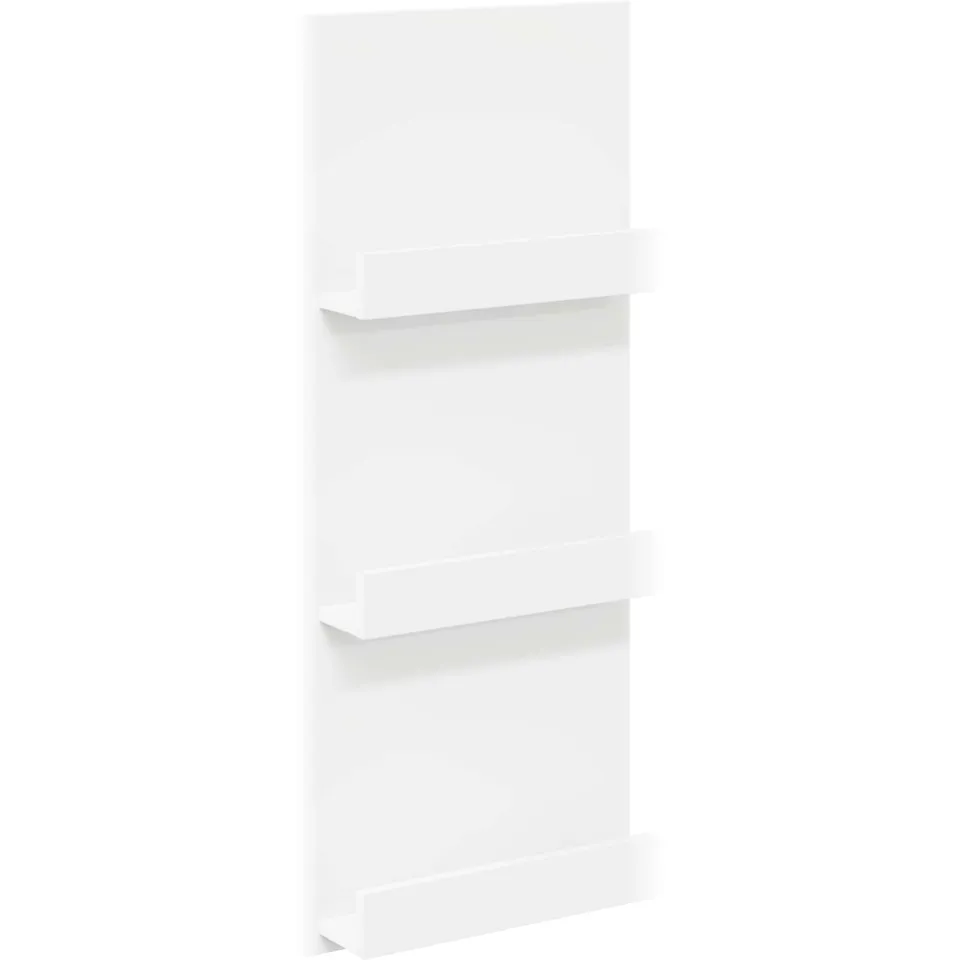 vidaXL Tijdschrift Rek met plank Wit 43 x 11 x 102 cm Bewerkt hout, foto 3