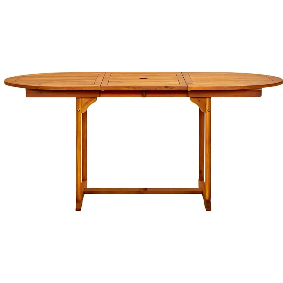 vidaXL Tuintafel (120-170)x80x75 cm massief acaciahout bruin, foto 4