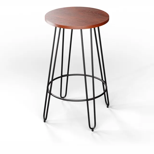 Blumfeldt bartafel, statafel voor keuken, massief houten tafel 120 x 60 cm, stabiele bistro & bar statafel rechthoekig, kleine houten bartafel, eenvoudig te monteren hoge tafel, robuuste kleine eettafel Mahonie