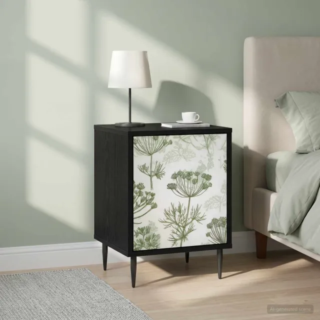 vidaXL Nachtkastje GOTHA 2 st Zwart eiken 36 x 33 x 51 cm Bewerkt hout, foto 2