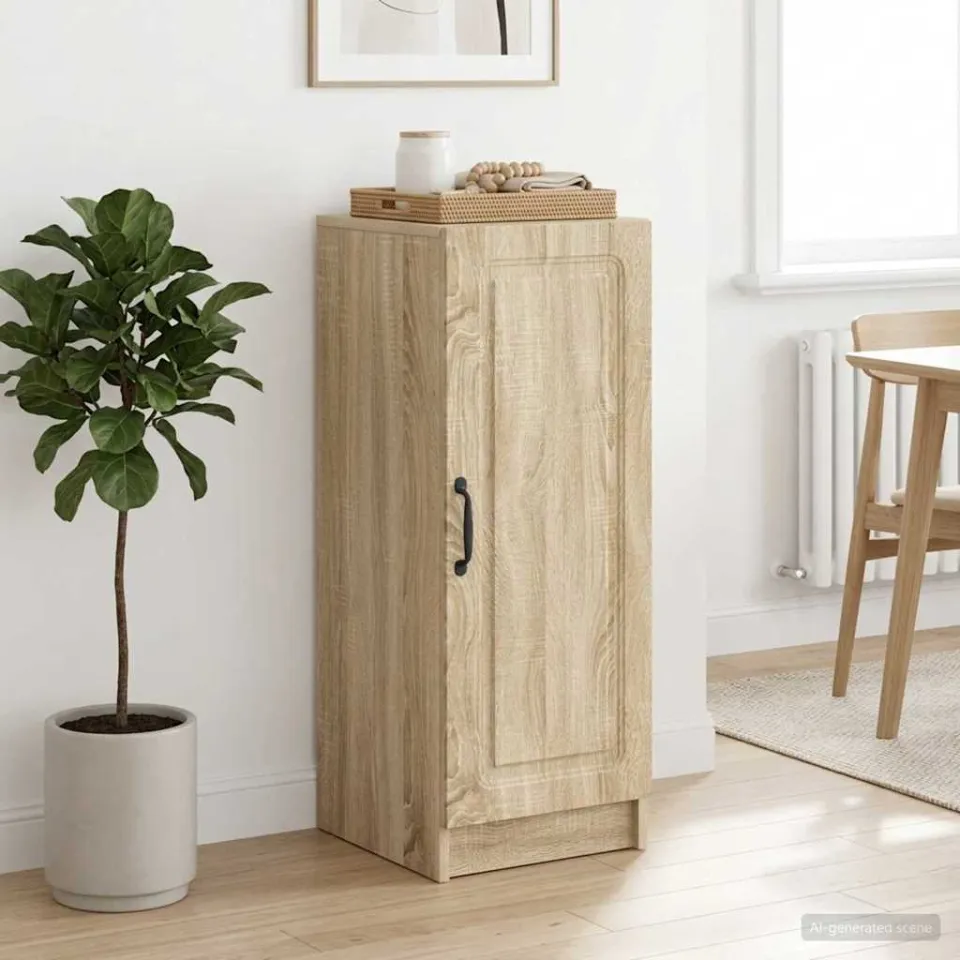 vidaXL Dressoir Sonoma Eiken 33 x 34,5 x 87 cm Bewerkt hout, foto 3