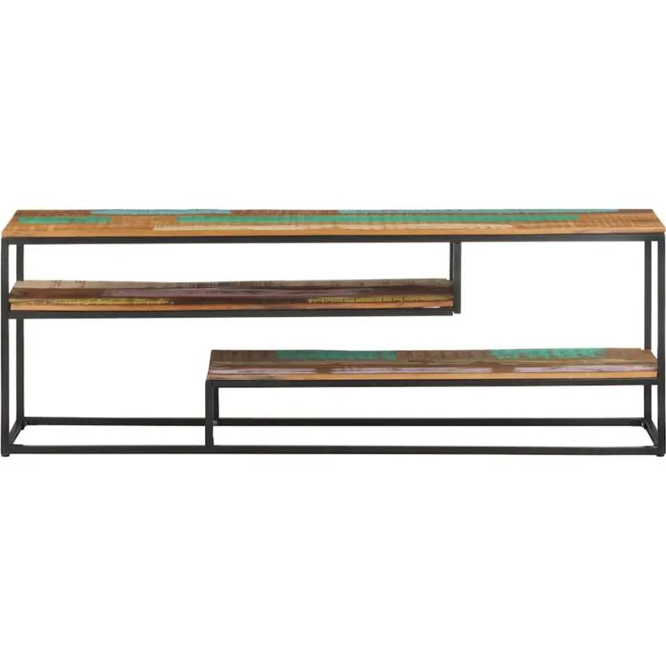 vidaXL Tv-meubel 130x30x45 cm massief gerecycled hout bruin, foto 2