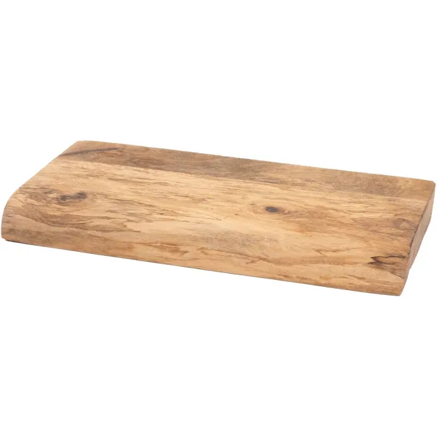 Home67 Wandplank Pure Mangohout 40 cm - Zwevende Wandplanken met Natuurlijke Boomrand Bruin