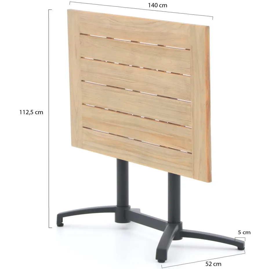 Bellagio tuinmeubelen Bellagio Canzo klaptafel 120x70x75cm bruin, foto 3