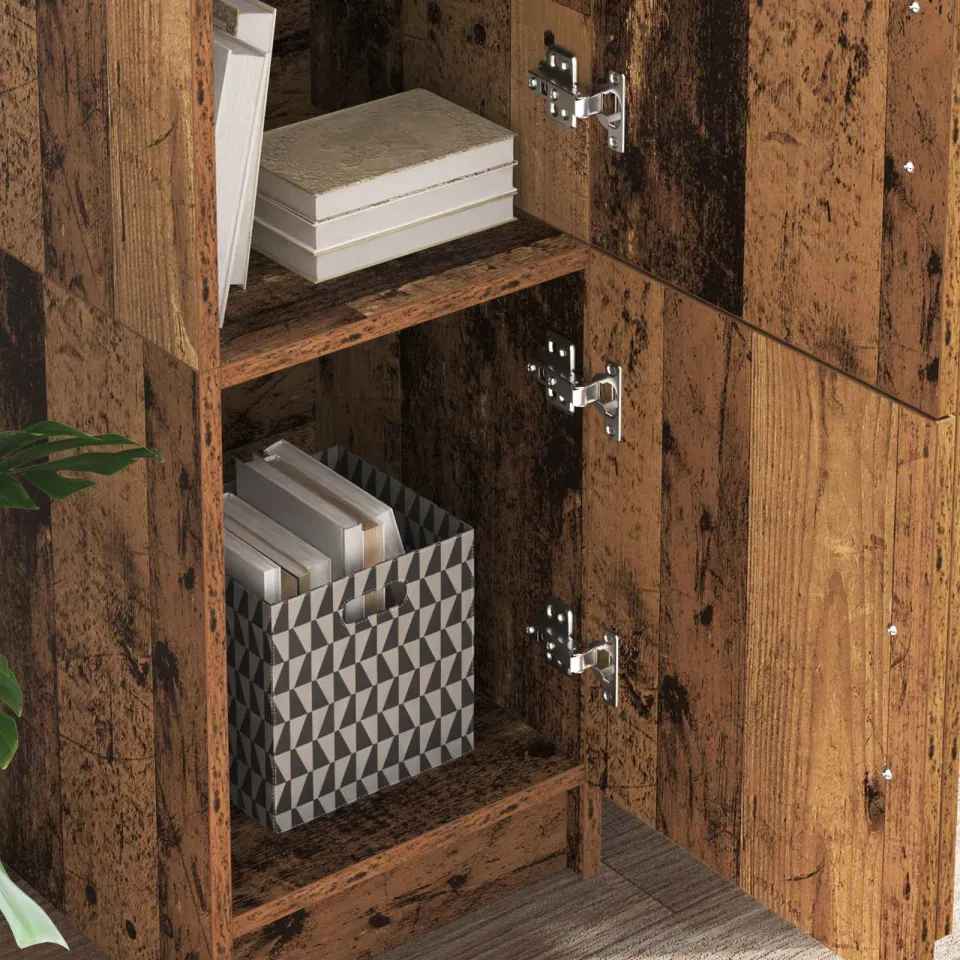 vidaXL Bureau Oudhout 133.5 x 50 x 124 cm 2 st bruin, foto 3
