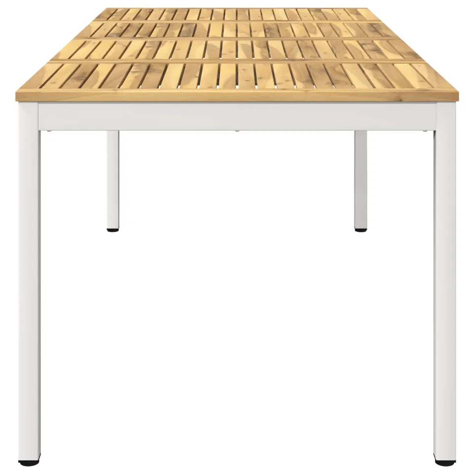 vidaXL Tuindiner tafel NAARDEN Witgewassen 180 x 88,5 x 75 cm, foto 4
