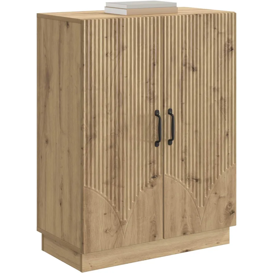 vidaXL Dressoir Artisanaal eiken 66 x 34,5 x 87 cm Bewerkt hout Bruin