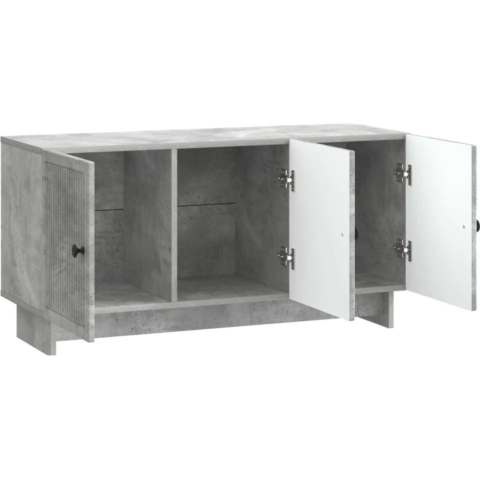 vidaXL TV-kast 99 x 34,5 x 50 cm Betongrijs Bewerkt hout grijs, foto 4