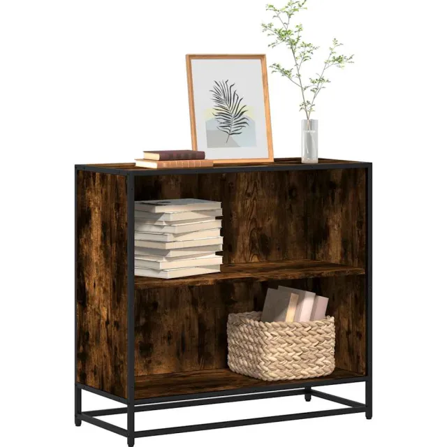 vidaXL Boekenkast 80,5x35x76 cm bewerkt hout gerookt eikenkleurig, foto 2