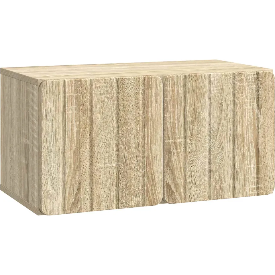 vidaXL Wandbeugel TV-kast 59,5 x 31 x 30 cm Sonoma Eiken Bewerkt hout Bruin