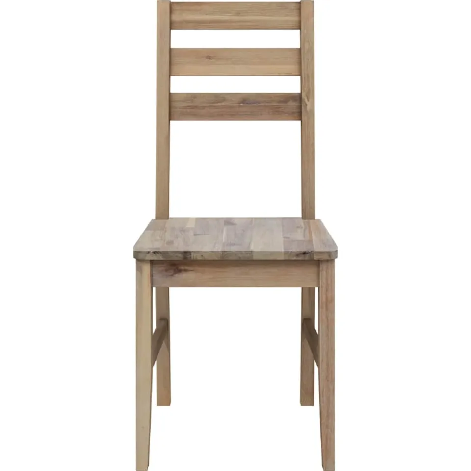 vidaXL Eetkamerstoelen 4 st massief acaciahout bruin, foto 4