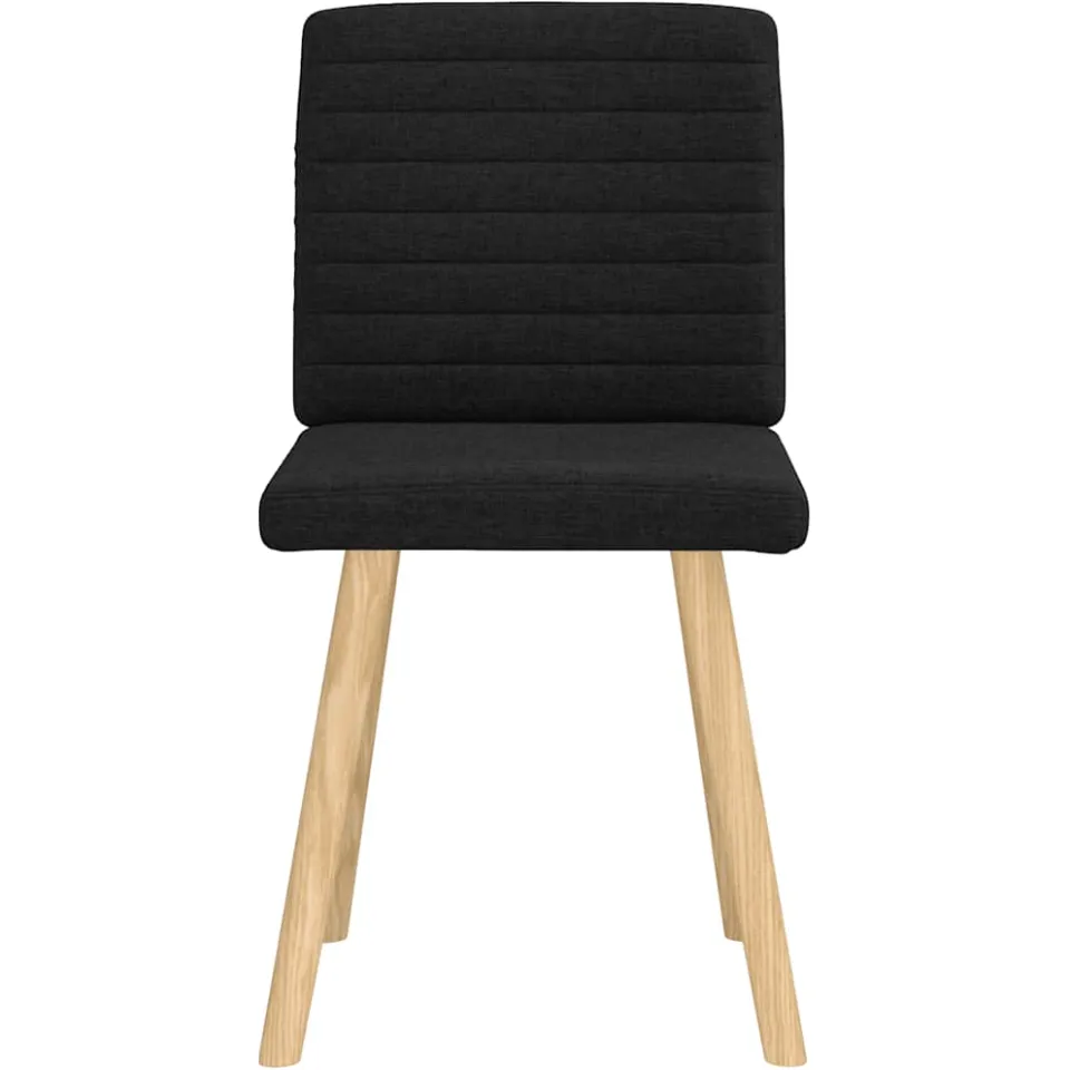 vidaXL Eetkamerstoelen 2 st stof zwart, foto 4