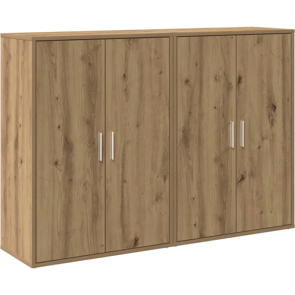 vidaXL Dressoir 2 st Artisan Eiken 60 x 31 x 84 cm Bewerkt hout, foto 3