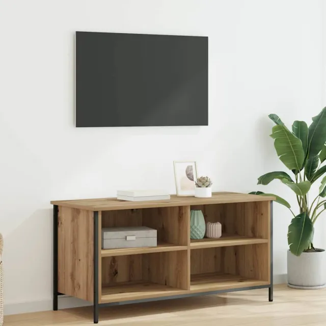 vidaXL TV-kast 100 x 40 x 50 cm Artisan Eiken Bewerkt hout, foto 2