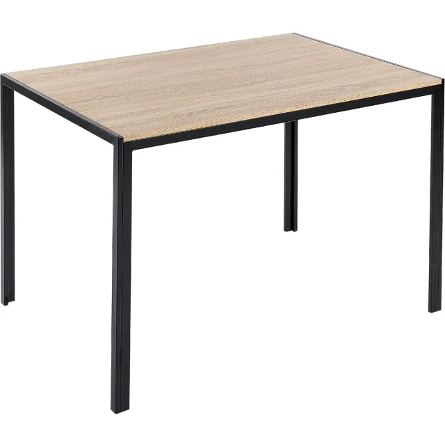 Beliani NEWFIELD - Eettafel - Lichte houtkleur - MDF Zwart