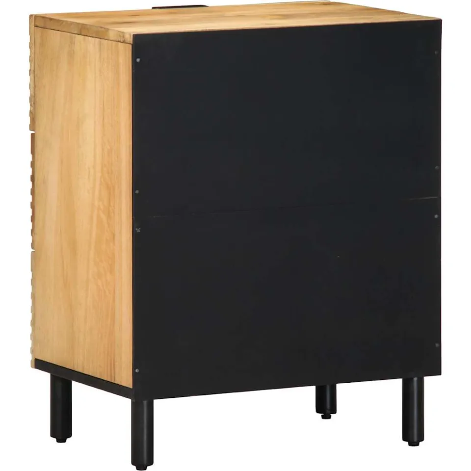 vidaXL Nachtkastje 50x33x60 cm massief mangohout bruin, foto 4