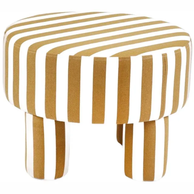 Homla Puff - 50x50x37 cm - Beige & Wit