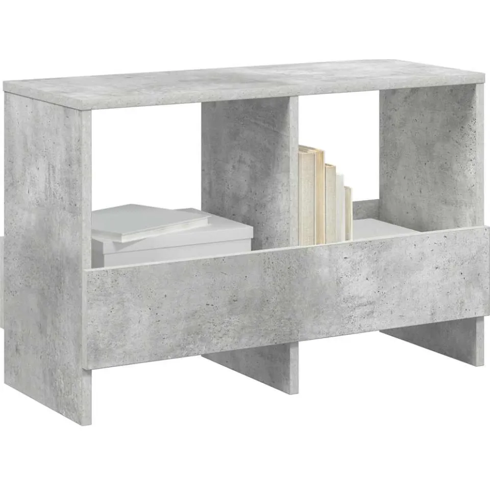vidaXL Tijdschrift Rek Beton Grijs 68,5 x 30 x 45 cm