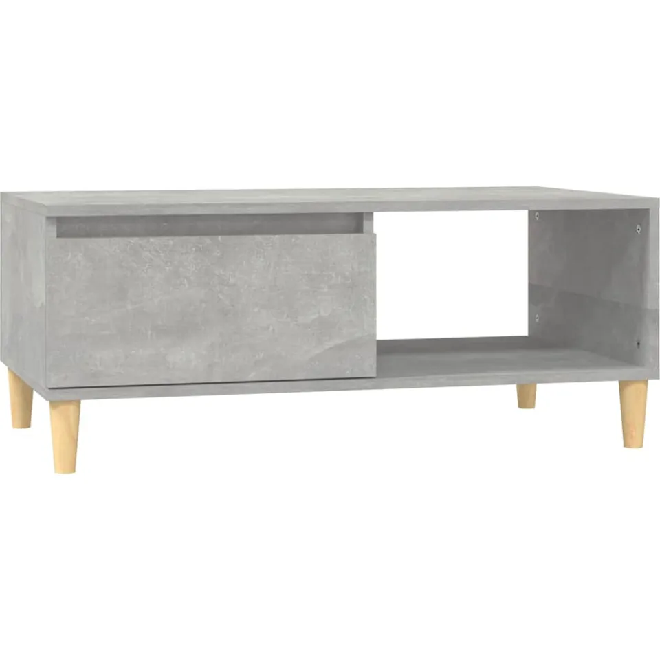 vidaXL Salontafel 90x50x36,5 cm bewerkt hout betongrijs