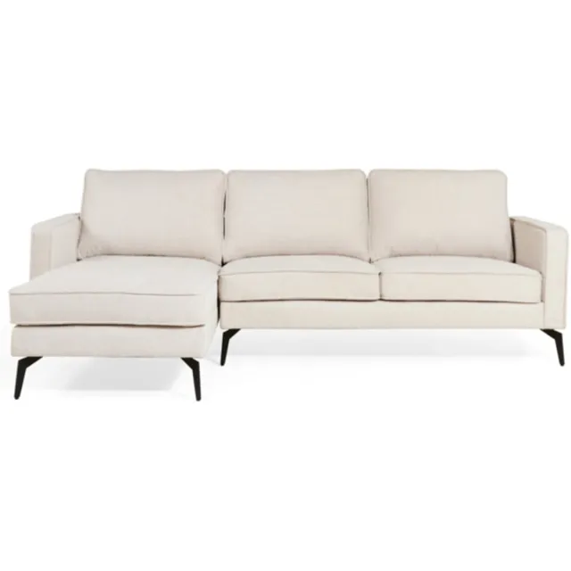 Giga Living Hoekbank Jackson Linnen Beige - Giga Meubel