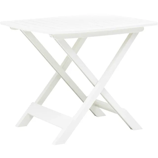 vidaXL Tuintafel inklapbaar 79x72x70 cm kunststof wit, foto 2