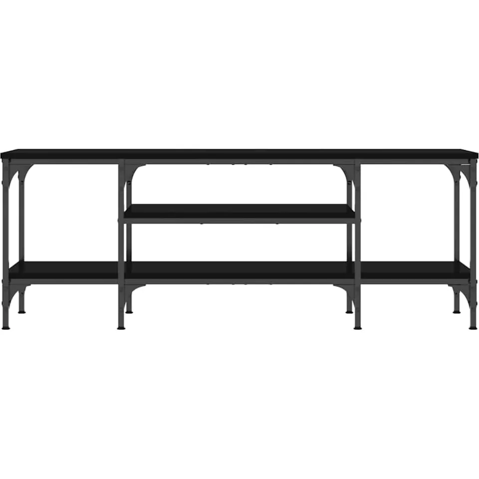 vidaXL Tv-meubel 121x35x45 cm bewerkt hout en ijzer zwart