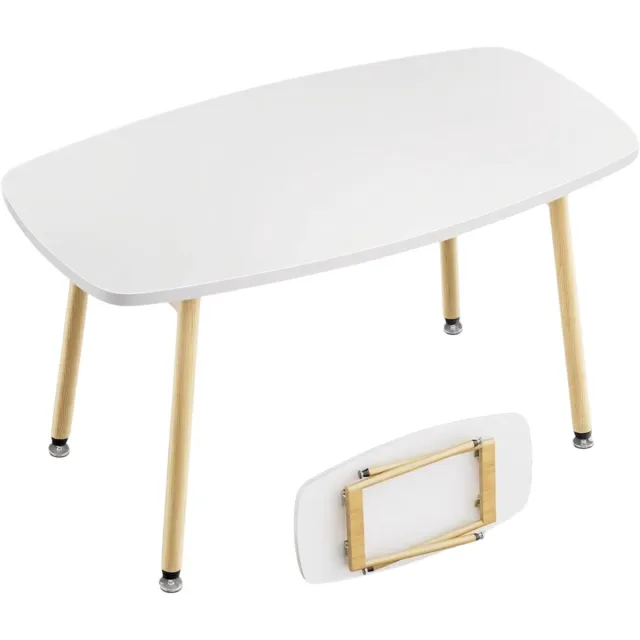 Imperatoris Salontafel - Geschikt voor Woonkamer, Thuiskantoor & Buiten - Stijlvolle Salon Tafel en Sidetable - Wit - 40 x 80 x 45 cm - van Imperatoris
