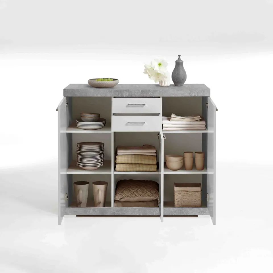 dressoir Hermes Beton wit, foto 3