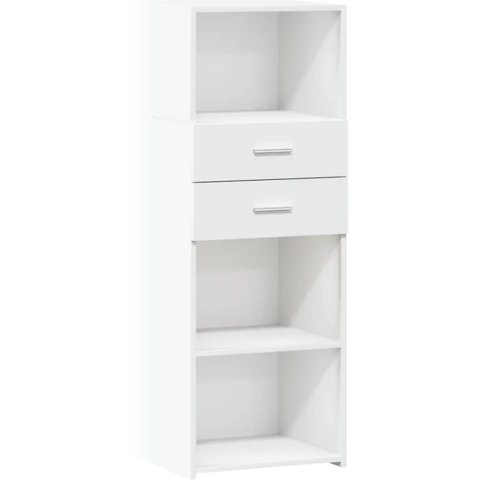 vidaXL Hoge kast 45x42,5x124 cm bewerkt hout wit, foto 3