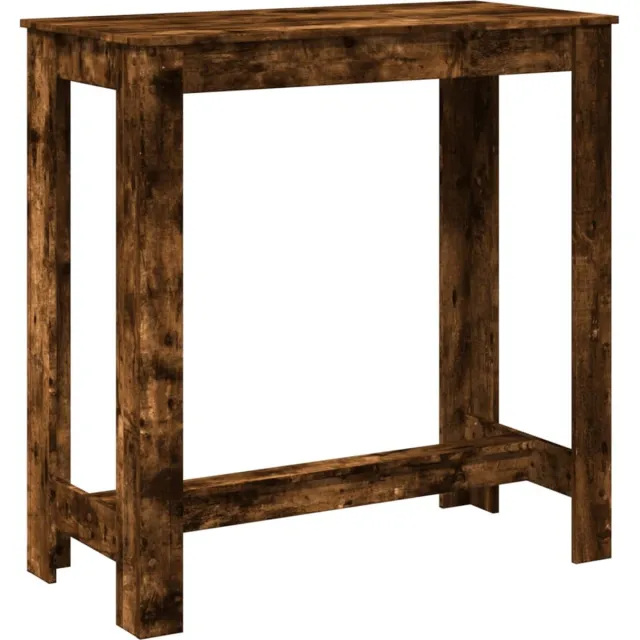 vidaXL Bartafel - 102x50x103,5 - cm - bewerkt - hout - gerookt - eikenkleurig gerookt eiken