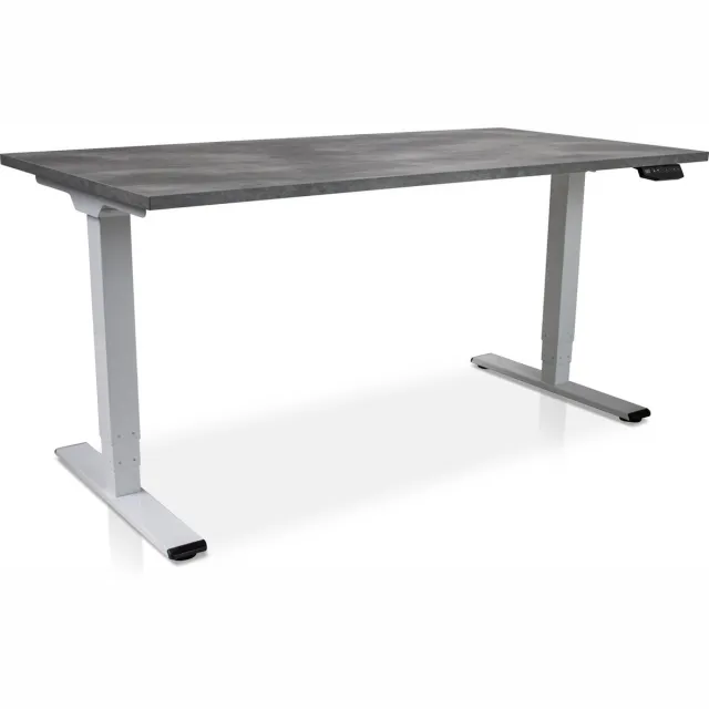 Multi Ratio Zit-sta bureau elektrisch verstelbaar - MRC COMFORT NEN-EN 527 | 180 x 80 cm | frame wit - blad betonlook Wit frame